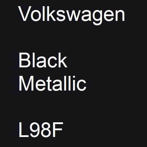 Volkswagen, Black Metallic, L98F.